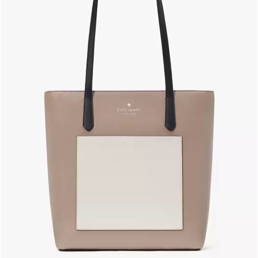 Kate Spade New York Daily Tote Zip Shoulder Bag Toasted Hazelnut Multi Leather